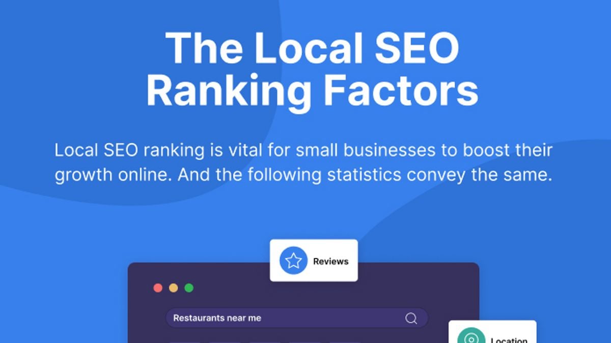 Local SEO ranking factors infographic